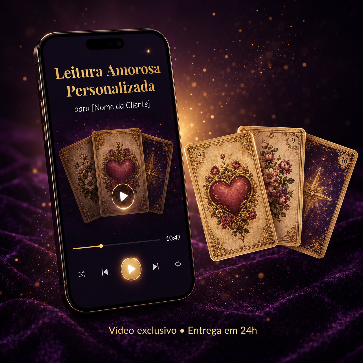 Vídeo da Leitura Amorosa no celular